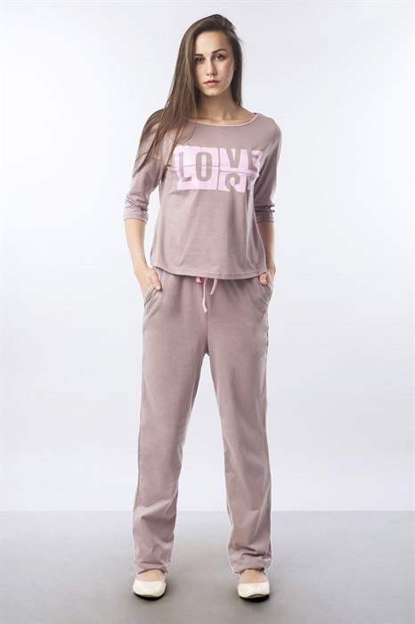Пижама женская MARGO, "Love", брюки с кофтой - фото 32814