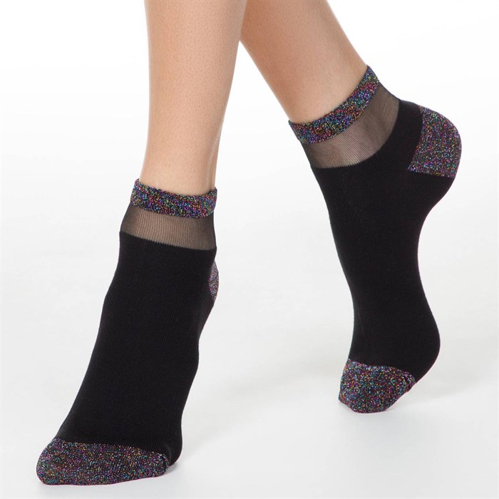 20С-5СП-207 Носки женские CONTE ELEGANT, "Active", хлопок, короткие, с люрексом - фото 380698
