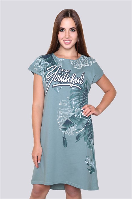 Платье женское MARGO, "Монстеры", хлопок, с принтом - фото 761911