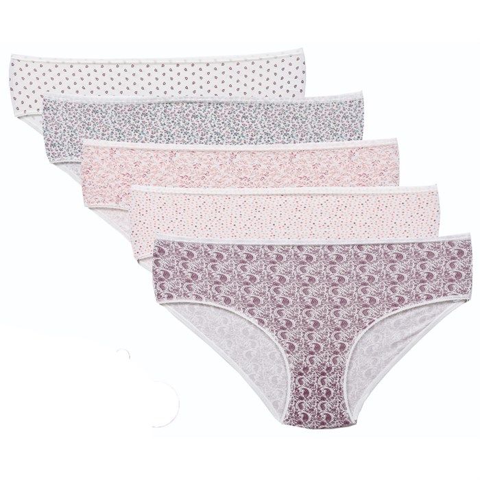 28212 Комплект женских трусов NICOLETTA, слипы, хлопок, с рисунком - фото 786886