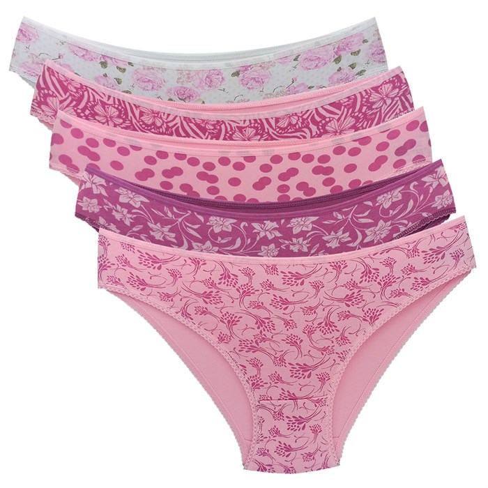 113202 Комплект женских трусов NICOLETTA, слипы, хлопок, с рисунком - фото 786909