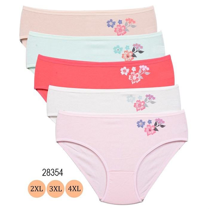 28354 Комплект женских трусов NICOLETTA, слипы, хлопок, с рисунком - фото 787031