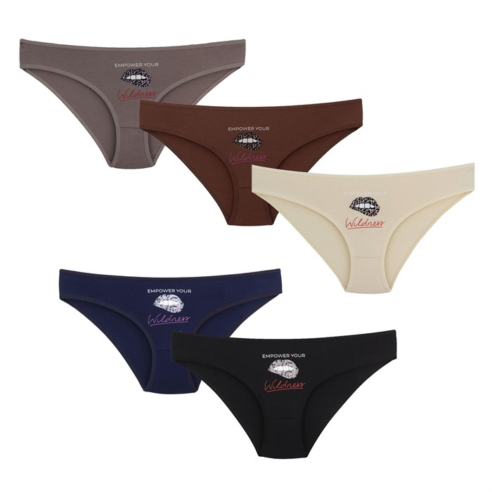 17804 Комплект женских трусов NICOLETTA, слипы, хлопок, с рисунком - фото 787032