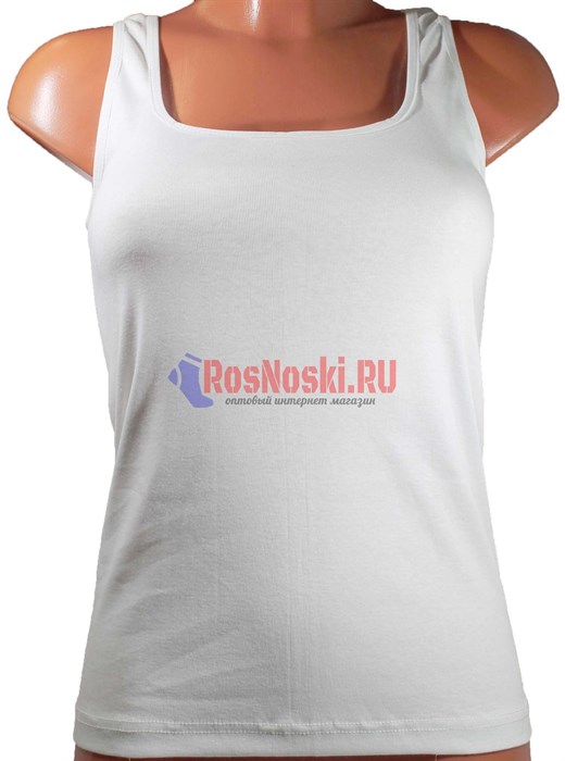 190 Майка женская MUDEM TEKSTIL, хлопковая (хб - 100%), широкие лямки - фото 787238