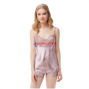 {{photo.Alt || photo.Description || '499 Комплект женский MARBIN LINGERIE, майка и шорты, шёлк, с кружевом'}}