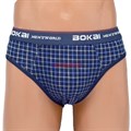 604 Трусы мужские BOKAI, плавки, хлопок, широкая резинка, в клетку - фото 213609