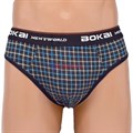 604 Трусы мужские BOKAI, плавки, хлопок, широкая резинка, в клетку - фото 213610