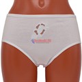 8191 Комплект женских трусов, хлопок, однотонные, с цветочком в центре - фото 378319