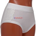 004 Комплект женских трусов, хлопок, с кружевными вставками, большие размеры - фото 378395