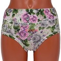 9208 Комплект женских трусов, бамбук, цветочный рисунок, большие размеры - фото 378408
