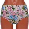 9208 Комплект женских трусов, бамбук, цветочный рисунок, большие размеры - фото 378409