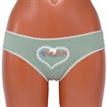6986н Комплект женских трусов, слипы, хлопок, с сердцем - фото 385423