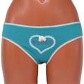 6986н Комплект женских трусов, слипы, хлопок, с сердцем - фото 385424