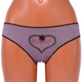 6986н Комплект женских трусов, слипы, хлопок, с сердцем - фото 385425