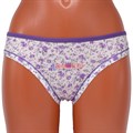 6620 Комплект женских трусов, слипы, бамбук, в цветочек - фото 385443