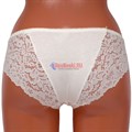 35335 Комплект женских трусов, слипы, хлопок, кружево по бокам, однотонные - фото 761442
