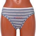 418 Комплект женских трусов, слипы, бамбук, в полоску - фото 761457