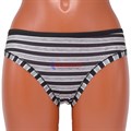 418 Комплект женских трусов, слипы, бамбук, в полоску - фото 761459