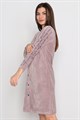 Халат женский MARGO, "Азалия", велюр, на пуговицах, длинный рукав - фото 761570