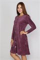 Халат женский MARGO, "Азалия", велюр, на пуговицах, длинный рукав - фото 761573