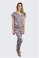 Комплект женский MARGO, "Шафран", брюки с футболкой, хлопок, с принтом - фото 762790