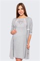 Комплект женский MARGO, "Киндер", халат с сорочкой, хлопок, для беременных - фото 763889