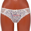91005 Комплект женских трусов NICOLETTA, слипы, хлопок, с рисунком, с кружевом - фото 765120