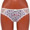 91005 Комплект женских трусов NICOLETTA, слипы, хлопок, с рисунком, с кружевом - фото 765121
