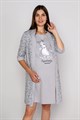 Комплект женский MARGO, "Lucky", халат с сорочкой, хлопок, для беременных - фото 769157