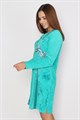 Халат женский MARGO, "Малахит", велюр, на пуговицах, с принтом - фото 770382