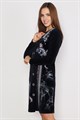 Халат женский MARGO, "Малахит", велюр, на пуговицах, с принтом - фото 770392