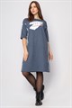 Платье женское MARGO, "Just be", футер, с принтом - фото 775944