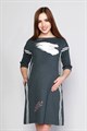 Платье женское MARGO, "Выбор", футер, с длинным рукавом, с принтом - фото 775958