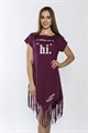 Туника женская MARGO, "Hi", хлопок, с асимметричным подолом, с бахромой - фото 776035