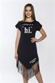 Туника женская MARGO, "Hi", хлопок, с асимметричным подолом, с бахромой - фото 776049