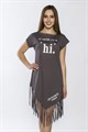 Туника женская MARGO, "Hi", хлопок, с асимметричным подолом, с бахромой - фото 776052