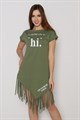 Туника женская MARGO, "Hi", хлопок, с асимметричным подолом, с бахромой - фото 776054