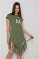 Туника женская MARGO, "Hi", хлопок, с асимметричным подолом, с бахромой - фото 776055