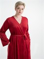 212ВЛ3152 Халат женский КРАСНАЯ ВЕТКА, велюр, запашной, однотонный - фото 781939