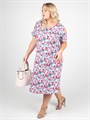208ХГ 2580 Платье женское КРАСНАЯ ВЕТКА, хлопок, с открытыми плечами, с принтом - фото 783171