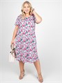 208ХГ 2580 Платье женское КРАСНАЯ ВЕТКА, хлопок, с открытыми плечами, с принтом - фото 783172