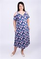 208ХГ 2580 Платье женское КРАСНАЯ ВЕТКА, хлопок, с открытыми плечами, с принтом - фото 783182