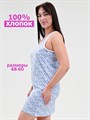 Сорочка женская АМТЕКС, бабушкина ночная майка, хлопок (хб - 100%), в цветочек - фото 787227