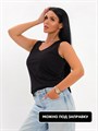 Майка женская "ТОН", хлопок (хб - 100%), широкая бретелька, однотонная. - фото 788254